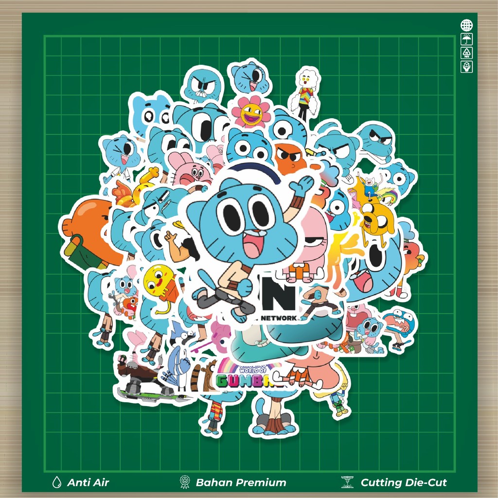 

HOT 50 PCS STIKER Sticker Kartun The Amazing World of Gumball Stiker Fashion Cars Decal Dingin Kartu Album Custom Vinyl Anti Air- Sticker Aesthetic Buku Journal Koper Casing HP Tablet Laptop Helm Motor Botol Minum