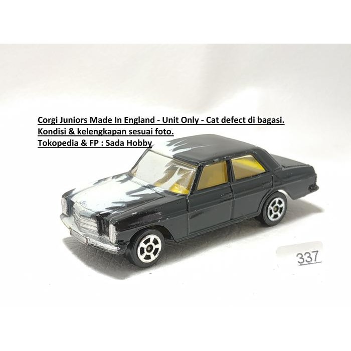 IP3... Diecast Vintage Corgi Juniors Mercedes Benz 240D Hitam England Unit Only 2ND