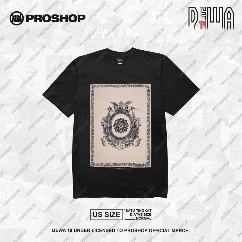 (HOT) Proshop | Republik Kerajaan Dewa 19 Tshirt | Kaos Pria Kaos Distro | Hitam