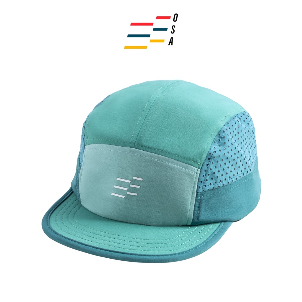 One Step Ahead OSA Ascent Running Cap 5 panel Mesh Topi Sepeda Lari Olahraga