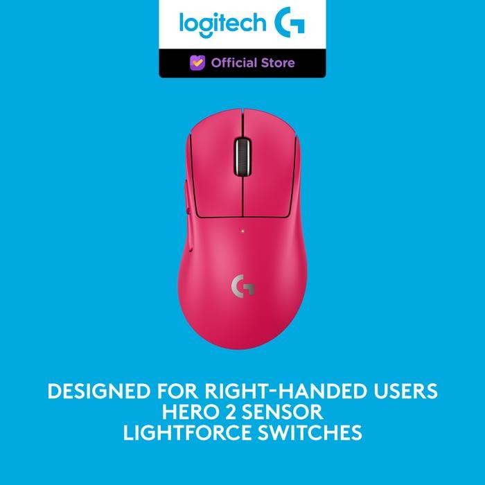 Logitech G PRO X SUPERLIGHT 2 DEX LIGHTSPEED Wireless Gaming Mouse, Mouse Ringan Pro-Grade 60g Denga