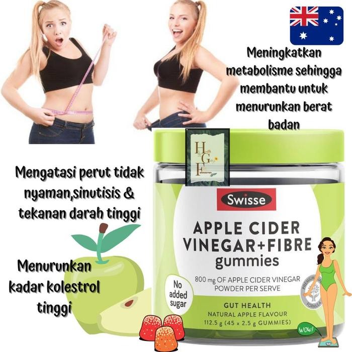

Swisse Apple Cider Vinegar & Fibre Gummies 45 Pack