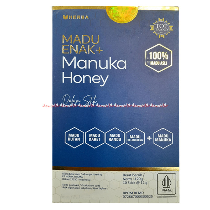 

Herba Madu Enak 10stick Manuka Honey Dalam Stik Madu Asli Dari Sari Bunga Manuka Produk New Zealand Tanpa Pengawet Tanpa Pemanis Buatan