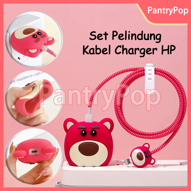 Set Pelindung Kabel Charger HP / Set 4 In 1 Cover Charger HP / Set Cable Bite Karakter