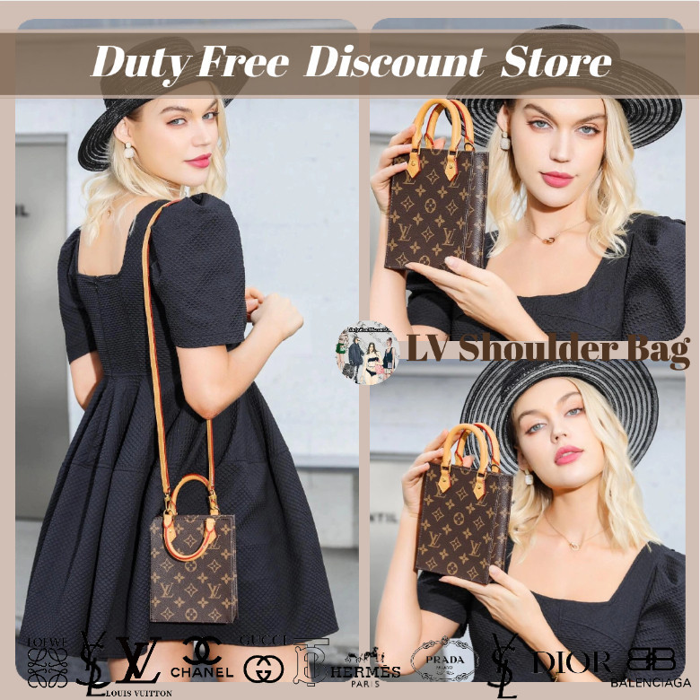 LOUIS VUITTON LV PETIT SAC PLAT / Tas Tangan Wanita / Tas Bahu / Tas Messenger Garansi Dua Tahun Asl