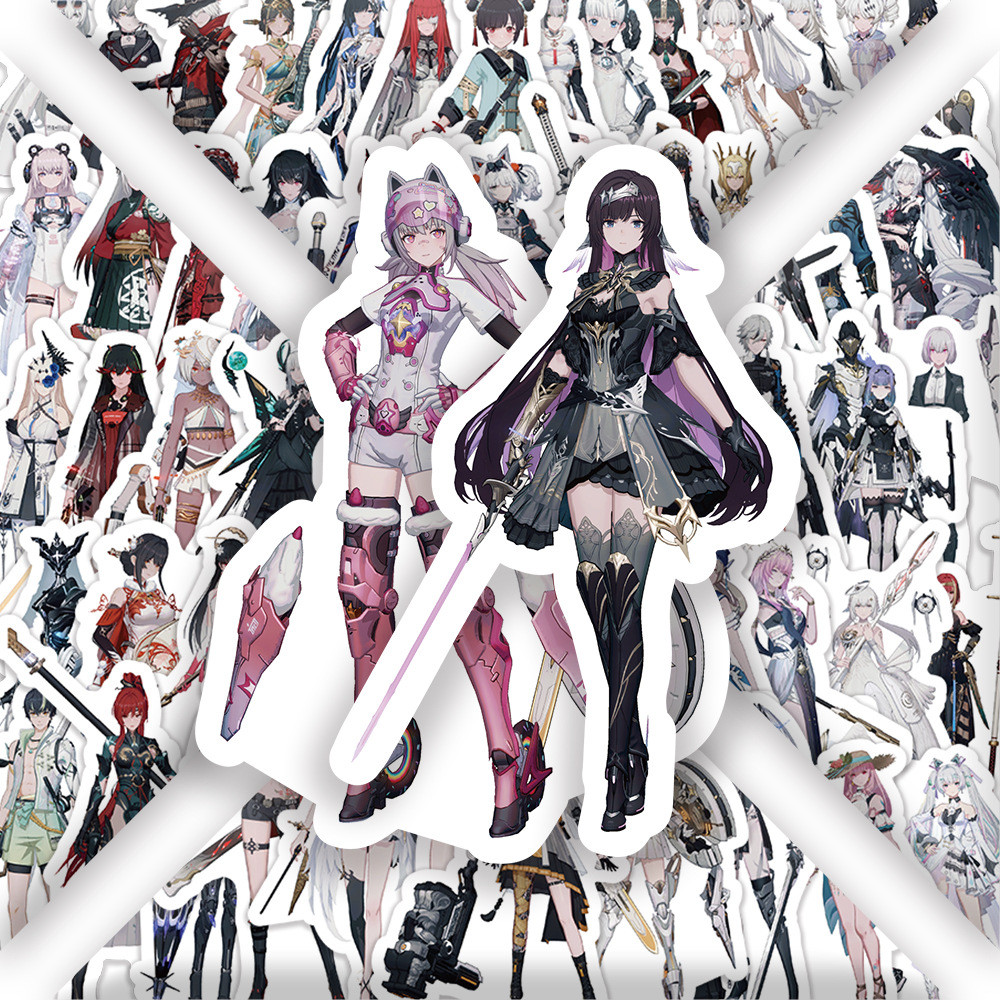 

10/60PCS GRAY RAVEN PUNISHING Stickers Science Fiction Mobile Game Theme of the end of the World Game Sticker ACGN DIY Kids Toys