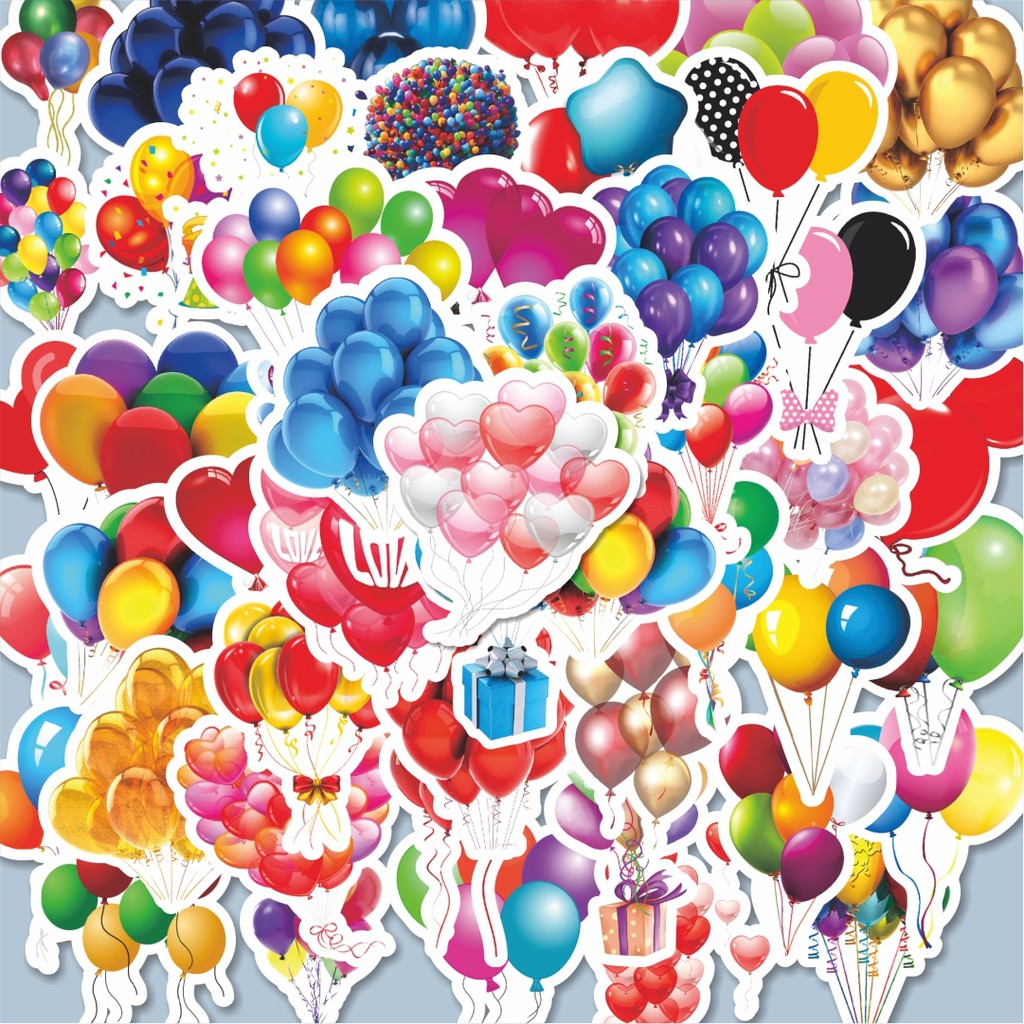 

100PCS Lucu Stiker Funny Balloon [Balon Lucu] Stiker Aesthetic Stiker Anti Air Stikers Berperekat Waterproof sticker decal buat Motor Helm Buku Journal Koper Casing HP Laptop Botol Minum Hadiah anak