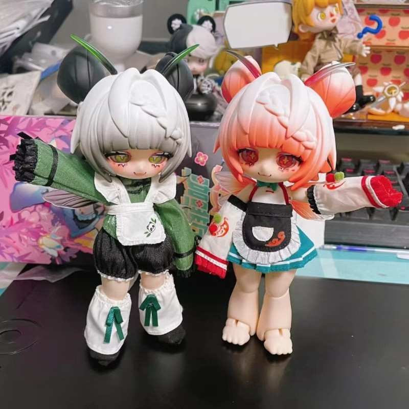 Genuine Kukaka Insect Cafe Series 12 Points Bjd Blind Box Action Figure Trendy Model Toy Kawaii Room