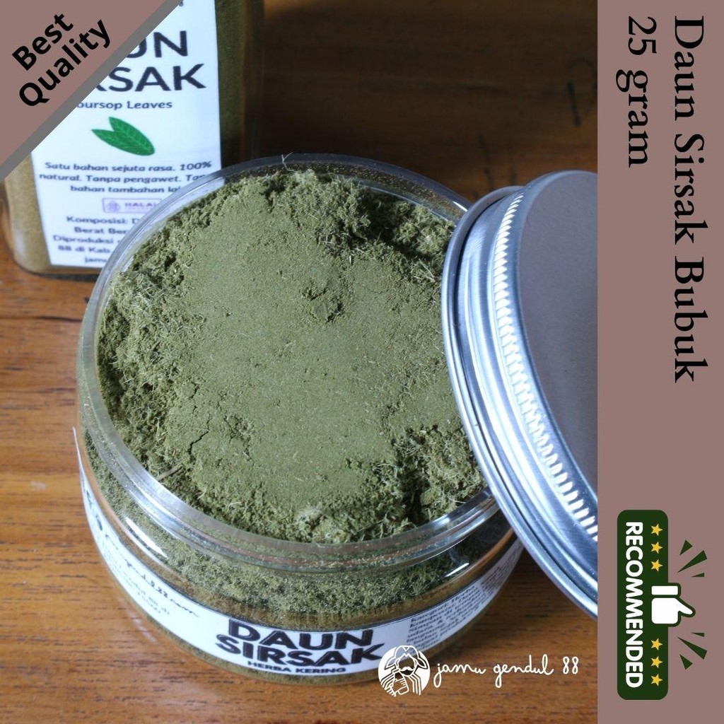 

Daun Sirsak Bubuk - Soursop Leaf Powder - High Quality Vegetable Powder by Jamu Gendul 88