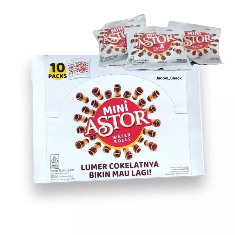 

Mini Astor Wafer Rolls 1 Box isi 10 Bungkus / Mayora