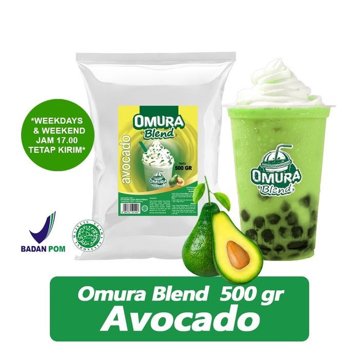 

Terjangkau~[PROMO] OMURA Blend Bubuk Minuman Rasa Avocado / Alpukat Powder Drink 500 GR Omura Powder