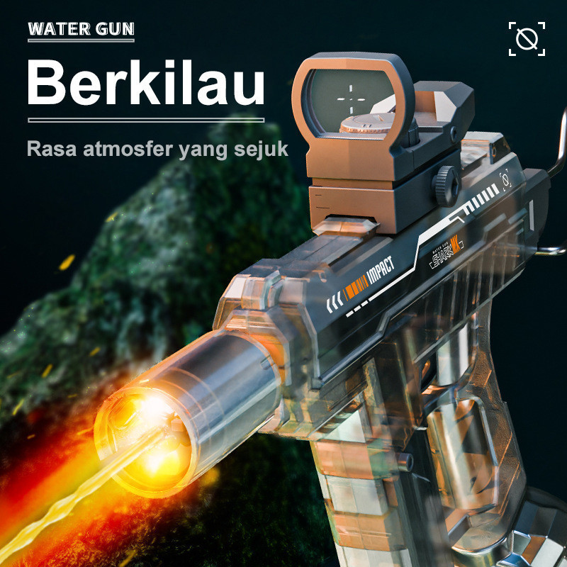 NMZSHOP UZI Pistol Air Listrik Pistol Air Nadi Dengan Sistem Pengisapan Air Otomatis Berkapasitas Be