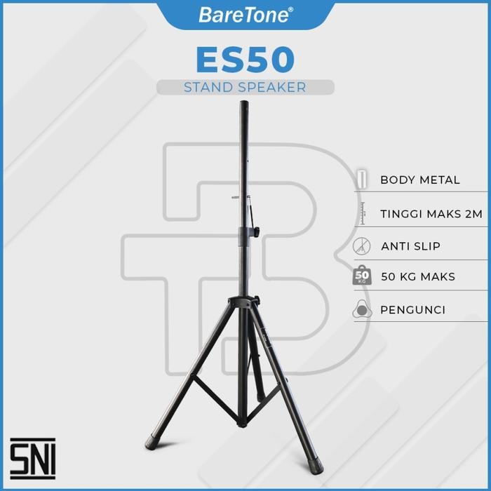 STAND SPEAKER TRIPOD KAKI TIGA BARETONE ES50 ES 50 ORIGINAL BESI