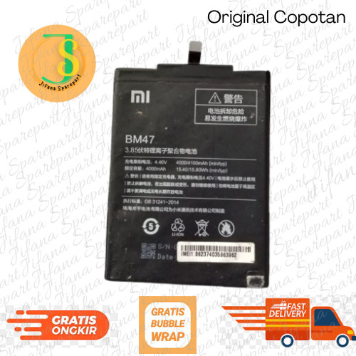 Xiaomi Redmi 4X Mi 3 Pro/3s BM47 Baterai Original Copotan