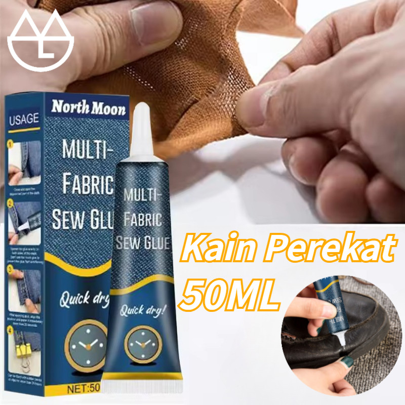 

50ML Lem Kain Lem Baju Lem Buat Kain Ukuran Untuk Kain Robek Bolong Robek Lem Perekat Kain Lem