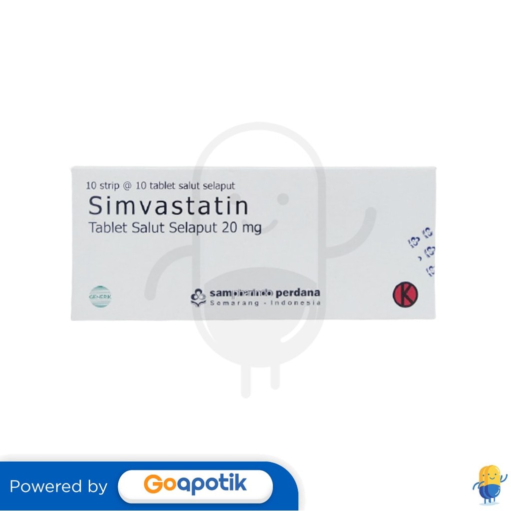 Simvastatin Sampharindo 20 Mg Box 50 Tablet