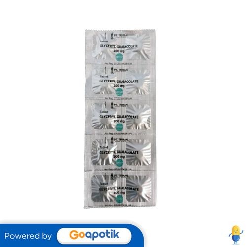Glyceryl Guaiacolate Triman 100 Mg Strip 10 Tablet