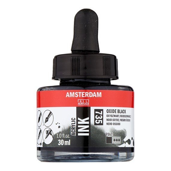

AMSTERDAM ACRYLIC / AKRILIK INK 30ML (BISA UNTUK LEATHER PAINT) BROWN/GREY/BLACK COLORS