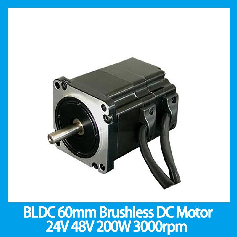 BLDC 60mm Brushless DC Motor 24V 48V 200W 3000rpm