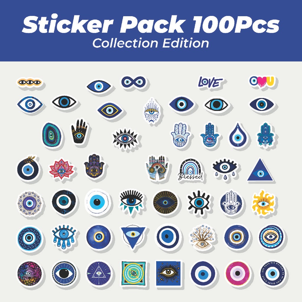 

Hot Stiker Evil Blue Eyes Series [Seri Mata Biru] Lucu Anti Air Stikers Berperekat Waterproof Sticker Decal Buat Motor Helm Buku Journal Koper Casing HP Laptop Botol Minum