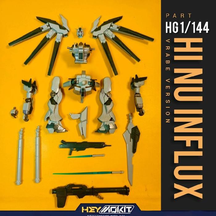 PART HG 1/144 HI NU INFLUX VRABE VERSION NON BANDAI PART HEAD FACE VFIN BODY TORSO ARM ARMS SHOULDER