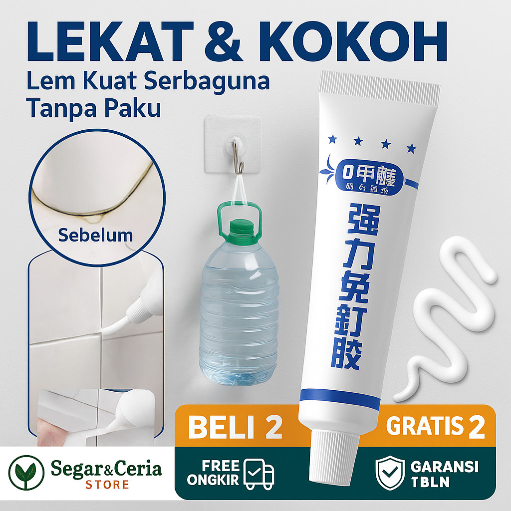 【Aman Cepat Kering】[0 Formaldehida]40ml Lem Dinding Cepat Kering/Tahan Air dan Anti Jamur /Lem Tanpa