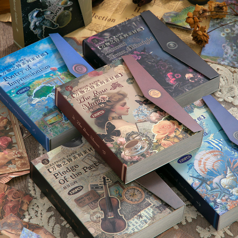 

Mr. Paper 6Style 140Pcs/bag Poem of Everything Series Material Paper Handbook DIY Material Decorative Scrapbook Picture Book