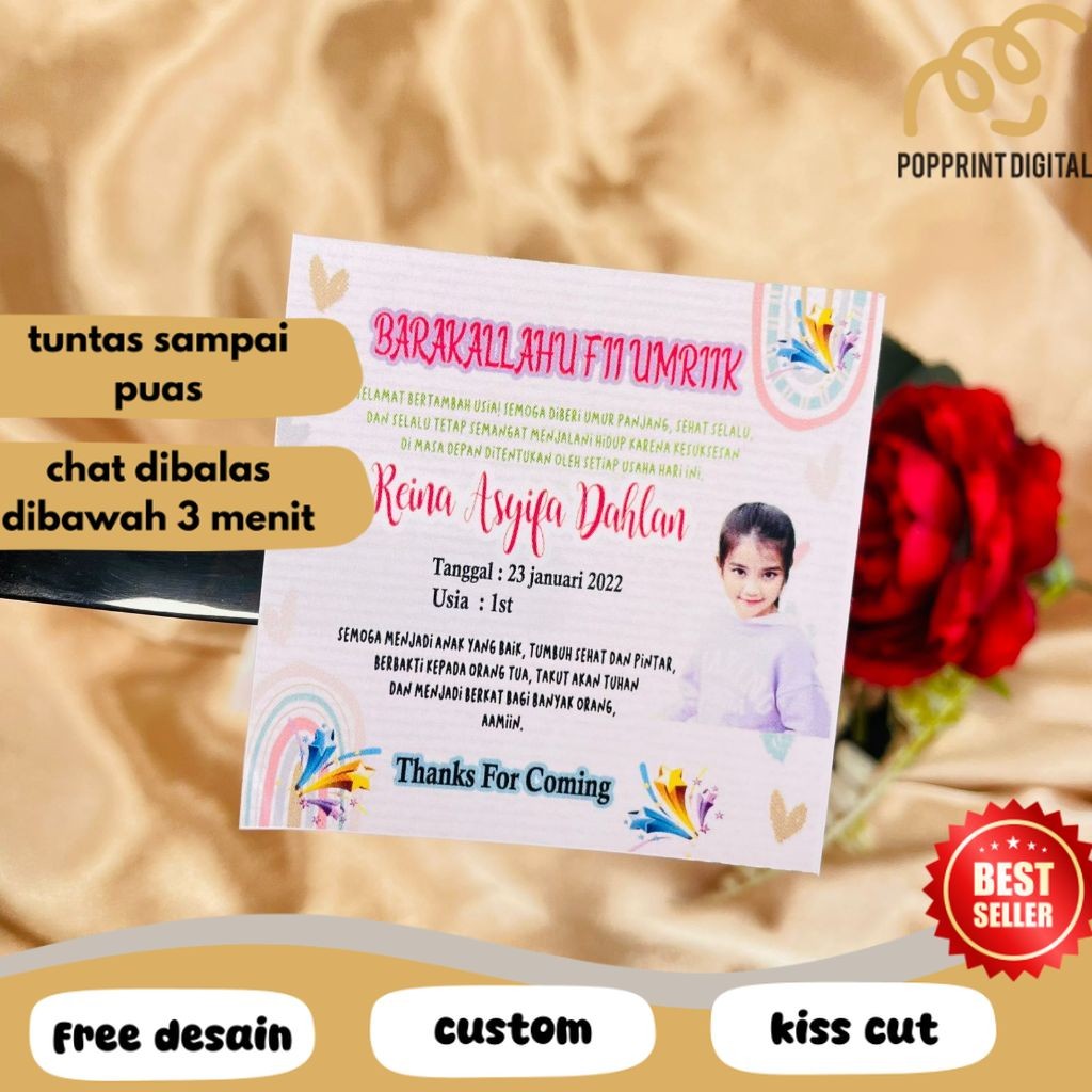 

PpD 2-4 Stiker Ultah Anak Ulang Tahun Label Bentuk Kotak Sticker Undangan Ulang Taun Free Desain Bandung