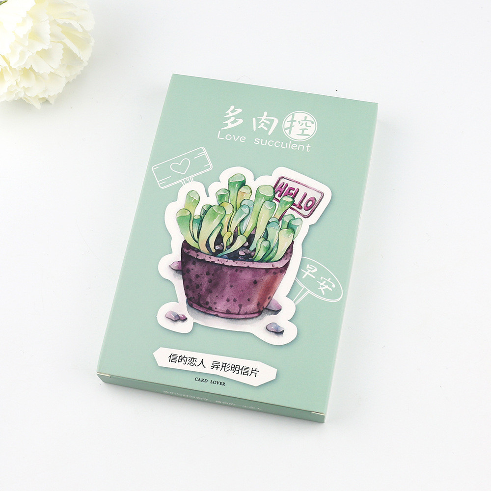 

30 Pcs/lot Succulent Plants Postcard Greeting Card Card Birthday Card Creative Gift Cards Stationery Free Shipping