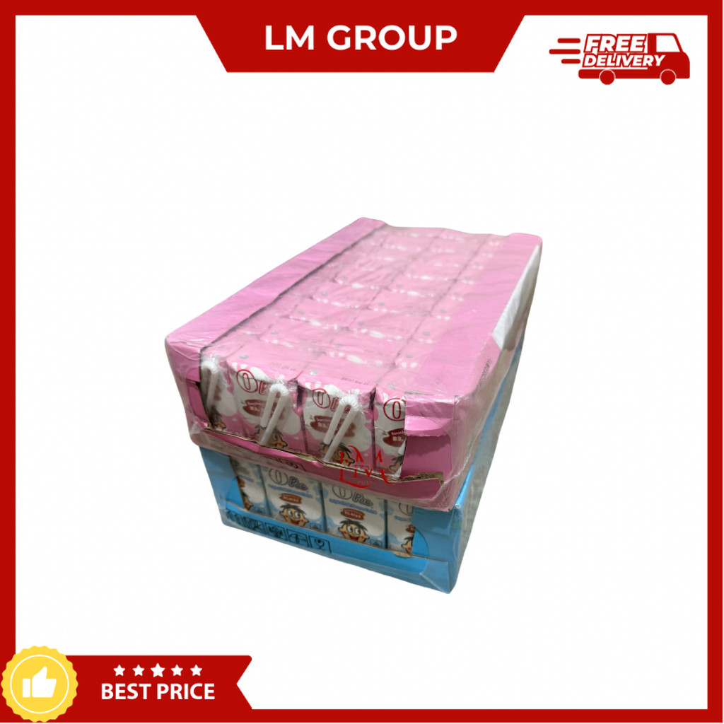 

[1 DUS] OPao Susu UHT Sumber Vitamin Rasa Original/Stroberi isi 36 pcs x 125 ml Cemilan LM Snack Grosir