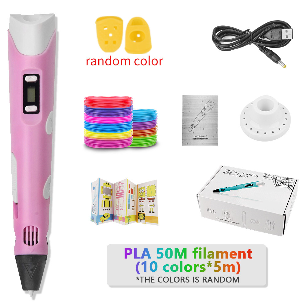 

3D Pen Set 3d Printing Pen Drawing Pencil DIY Pens PLA Filament Birthday Christmas Gift For Kids Children Graffti with Charger