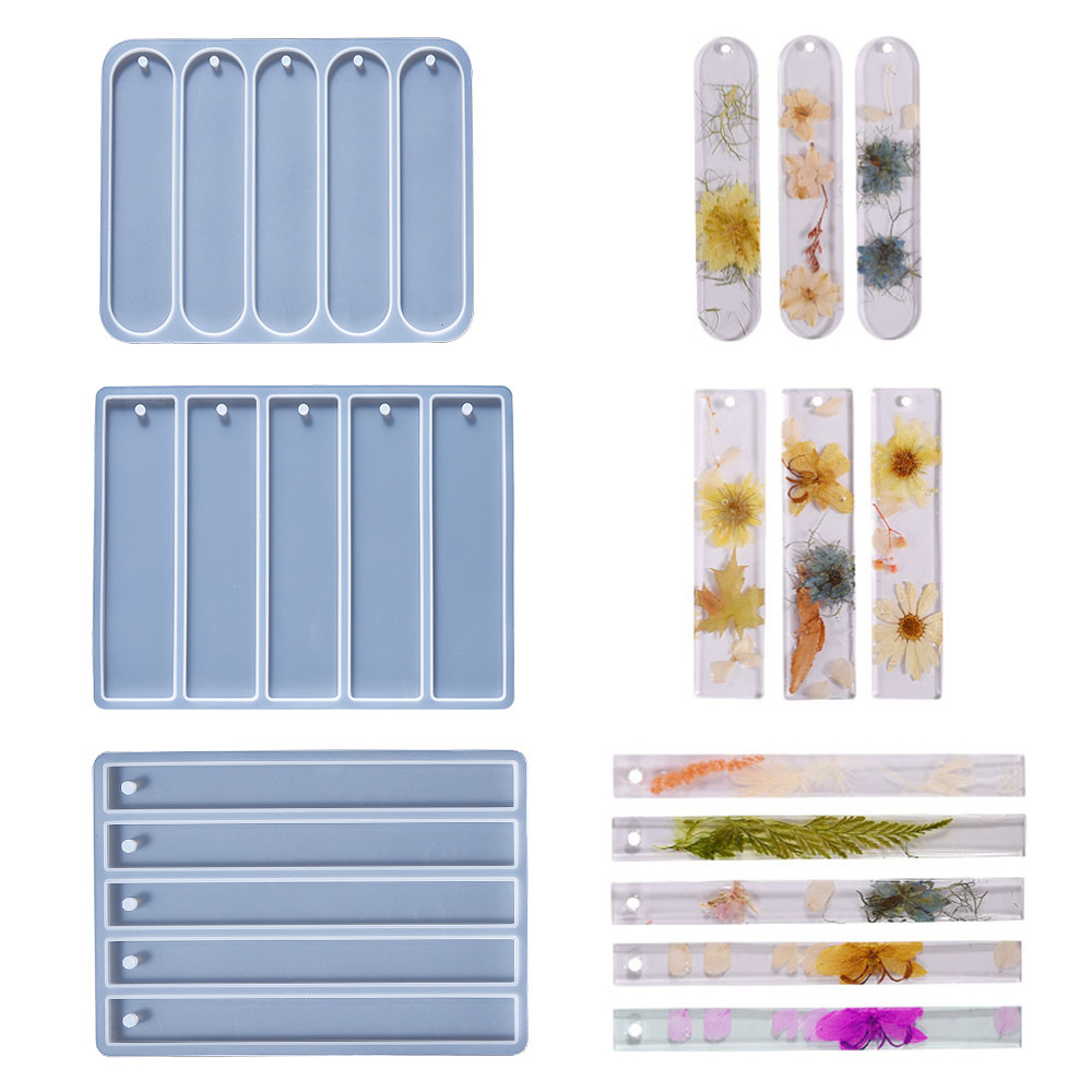 

Bookmark Silicone Mold Rectangle Epoxy Resin Casting Mould for DIY Crystal Epoxy Resin Book Decoration Crafts Accessories