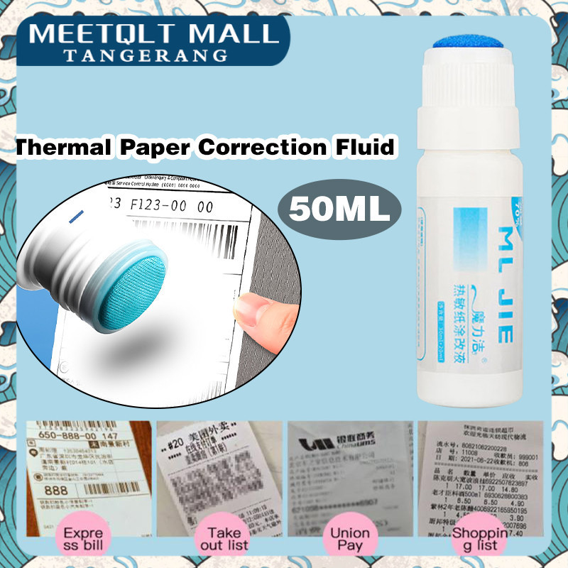 

50ml Correction Fluid Premium Cairan Penghapus Khusus Kertas Termal Formula Non-Toxic