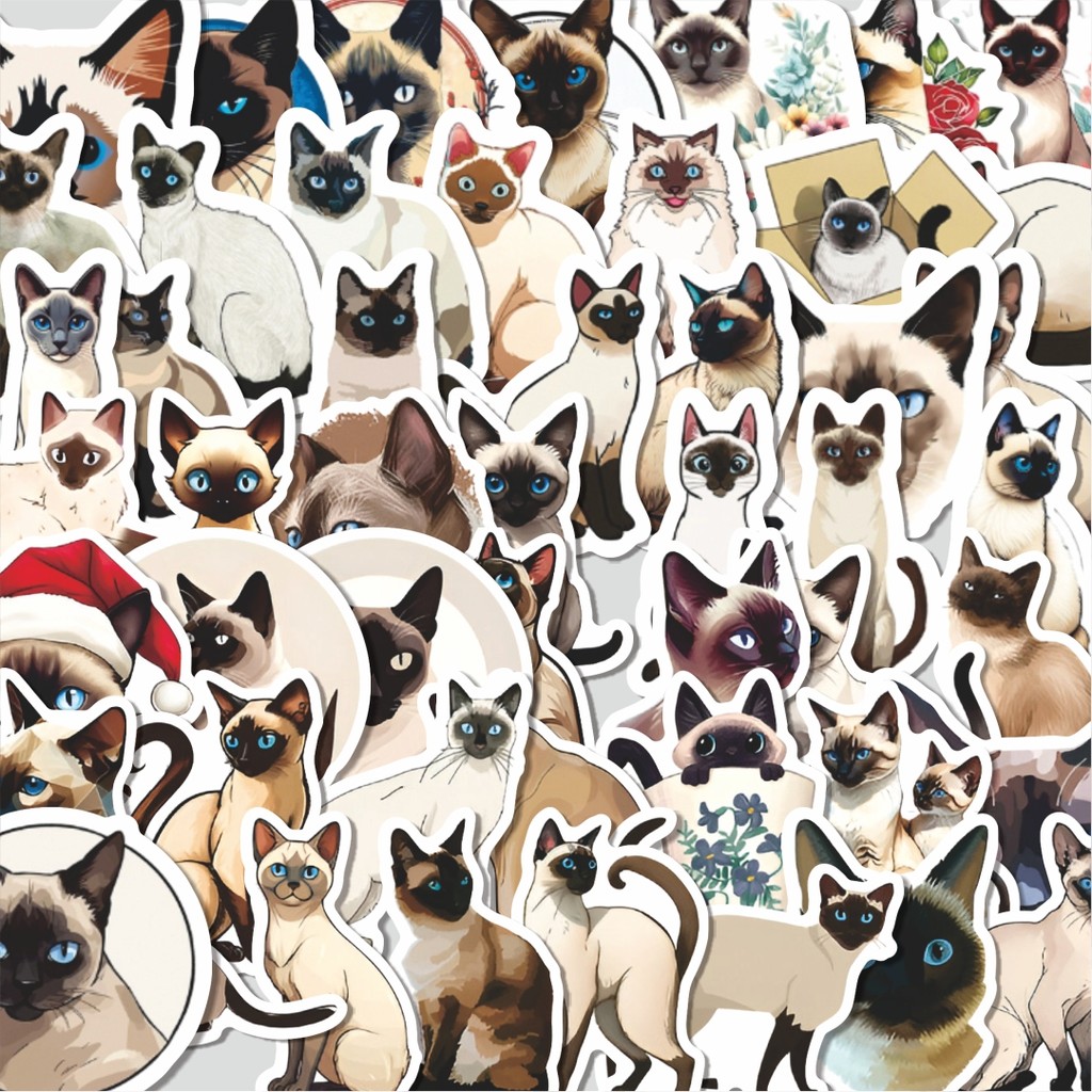 

Stiker Cutting Pack Stiker Himalayan Cat [Kucing Himalayan] Isi 100Pcs Series Aesthetic Lucu Keren Untuk Koper Bahan Vynil