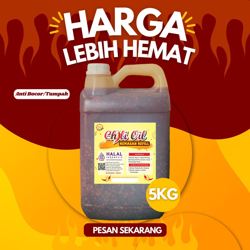 

Chili Oil Dimsum / Wonton / Bakso Aci Favo Food (REFILL) 5KG