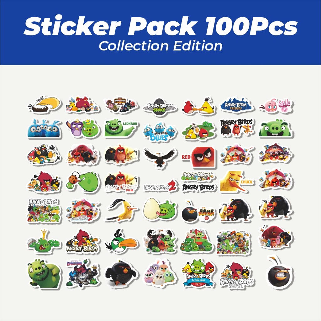 

Hot Stiker Game Series Angry Birds Mobile Character Mix 1 Lucu Anti Air Stikers Berperekat Waterproof Sticker Decal Buat Motor Helm Buku Journal Koper Casing HP Laptop Botol Minum