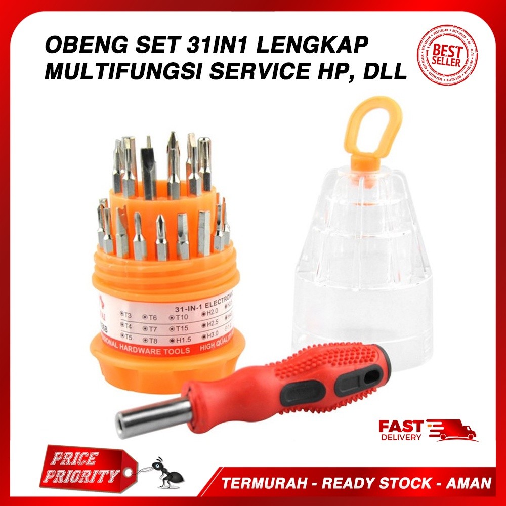NAJMAHJAYASHOP OBENG set 31 Lengkap Murah / Obeng Teknisi HP Komputer / Obeng 31in1