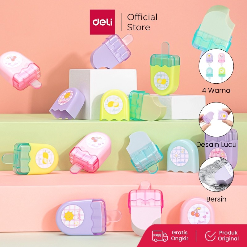 

Deli Penghapus Es Krim 4 Warna Mudah Dibersihkan 71122