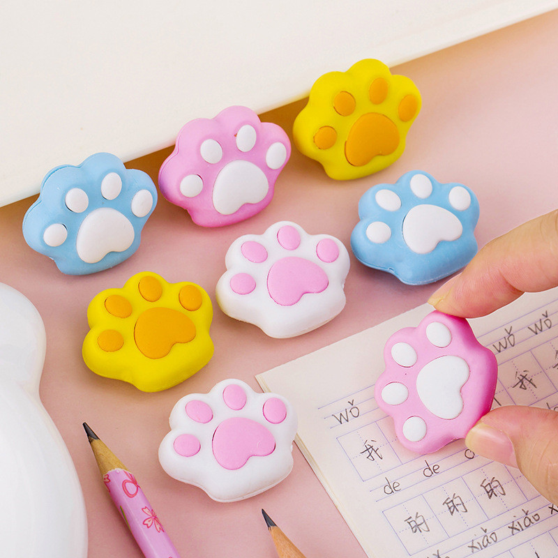 

[GROSIR ATK] PENGHAPUS PENSIL MOTIF PAW KUCING KAWAII CUTE DENGAN WARNA PASTEL YANG LUCU KAWAII