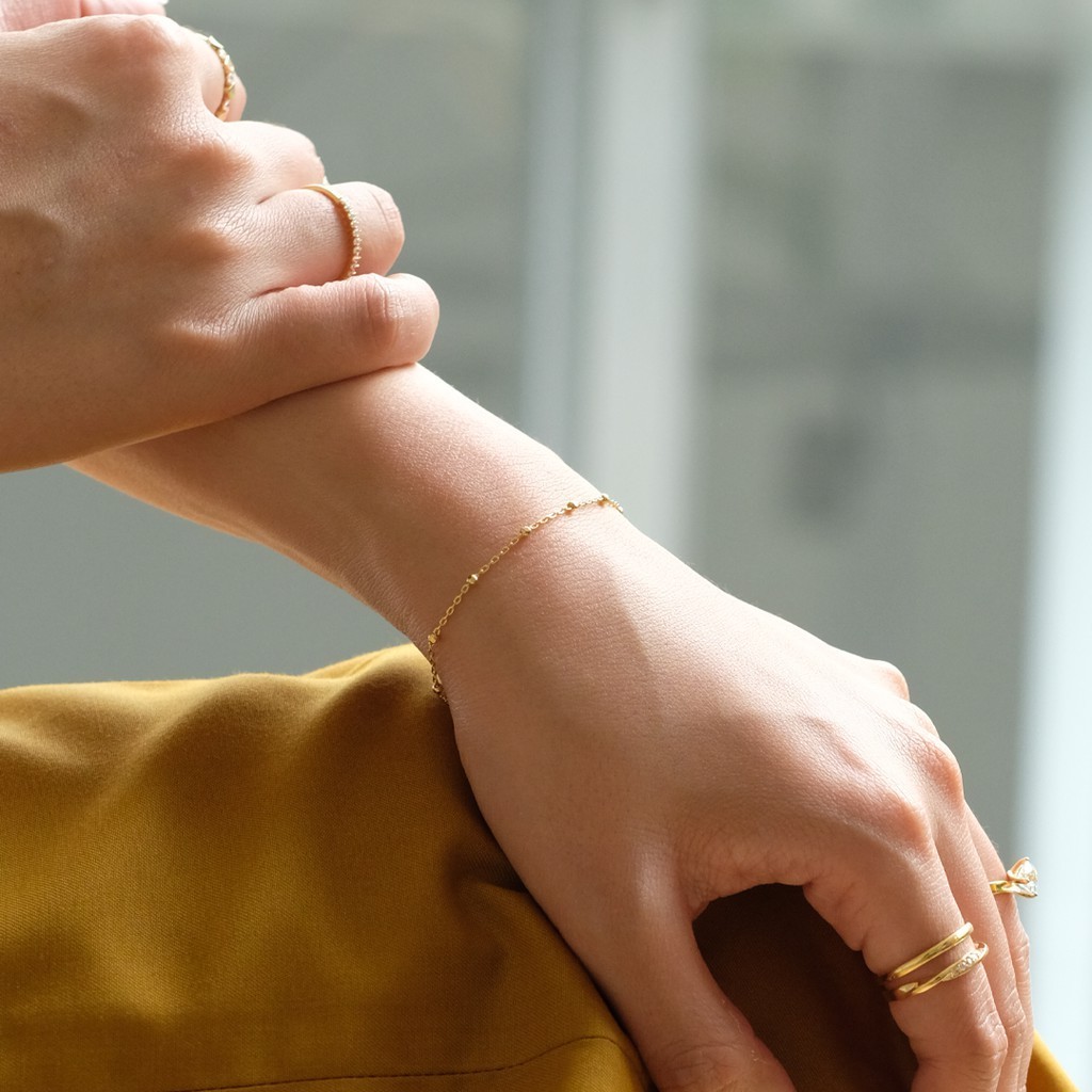 Gelang Bayi Kerincing Emas Gold Silver – Titanium Anti Karat | Gelang Kaki Anak Perempuan/Laki