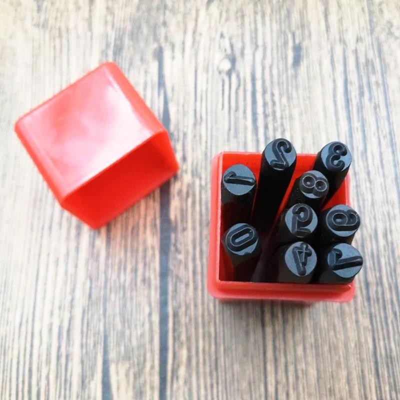 

0-8 Numbers 9pcs/set Alphabet Numbers Leather Stamping Punch Letter Number Stamper Set For Leathercraft Plastic Leather Tool