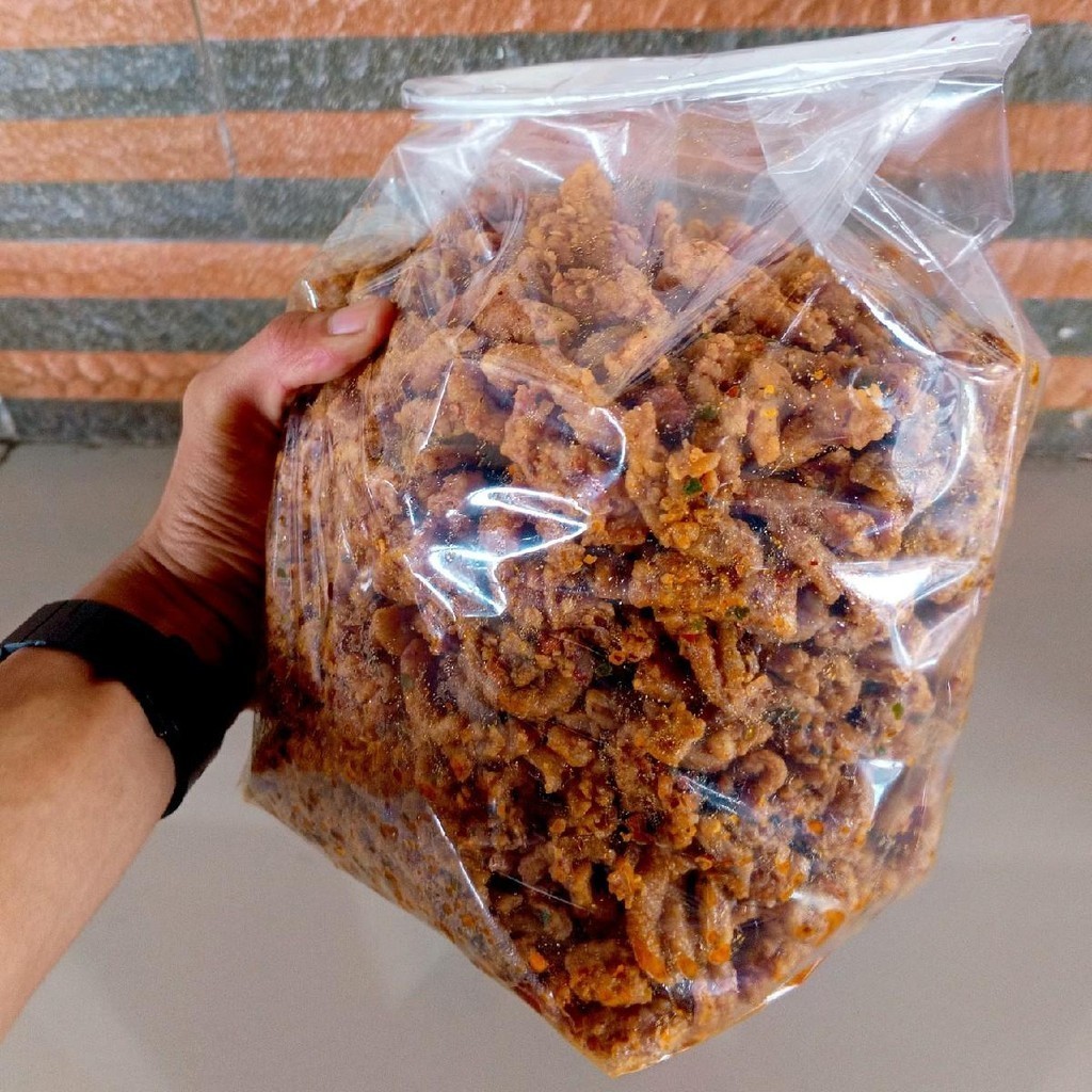 

Usus Ayam Crispy Pedas Daun dan Jeruk Original Gurih 500GR Snacks, Food Makanan Ringan