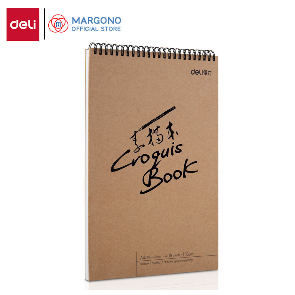 

Deli Buku Gambar Hard Cover Sketch Book 73357 Ukuran A4 - 40 Lembar