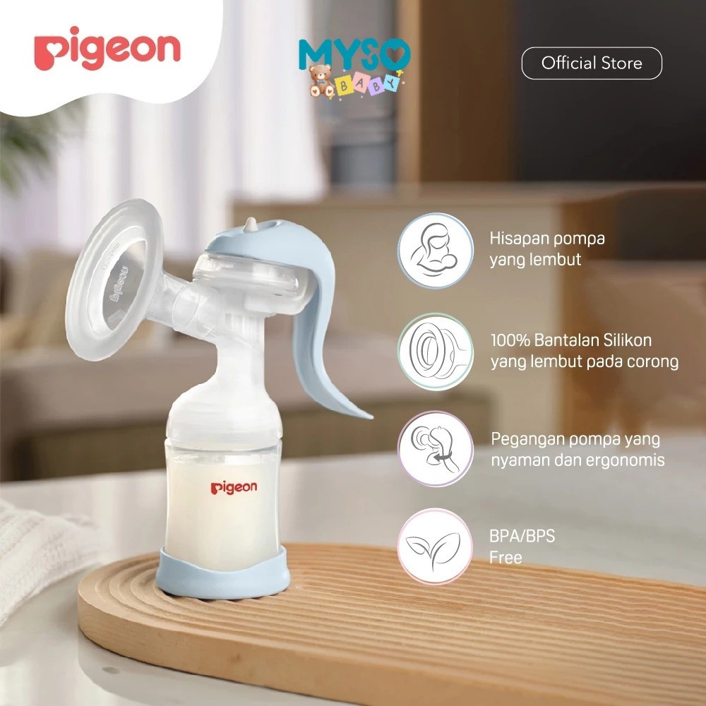 Pigeon Pompa ASI manual Breast Pump isapan lembut corong silikon Alat pumping ASI bayi breastfeeding