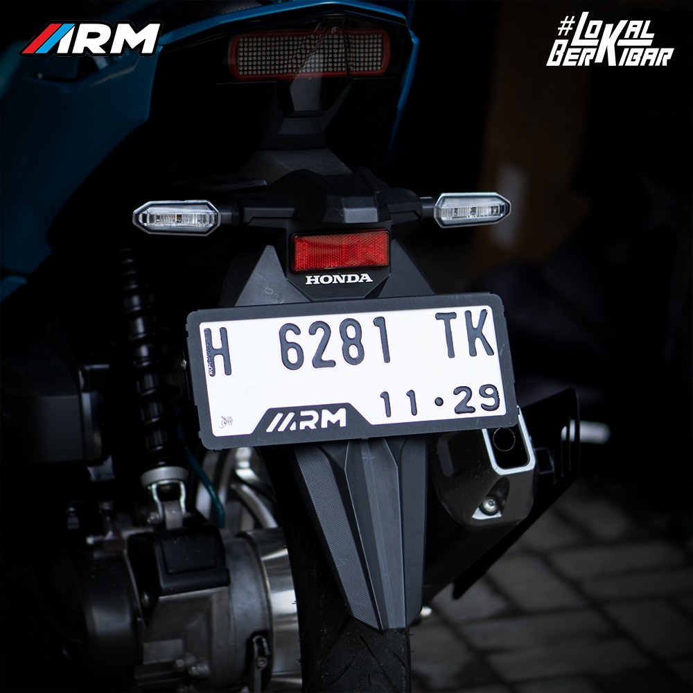 Arm Bingkai Frame Plat Nomer Motor Laser CNC Hitam