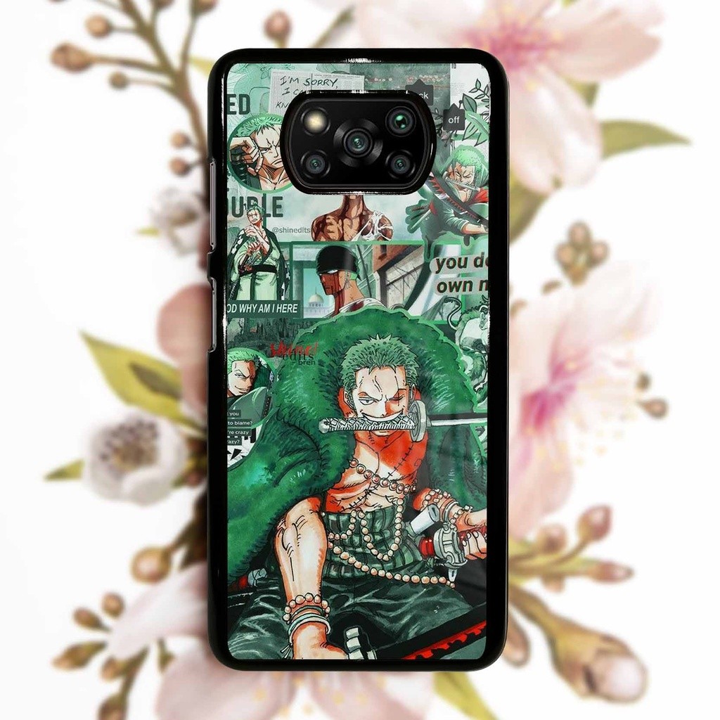 (PC70) Case Glossy Poco X3 | X3 NFC | X3 PRO | Casing Hp Xiaomi | Casing Hp Anime One Piece Zoro