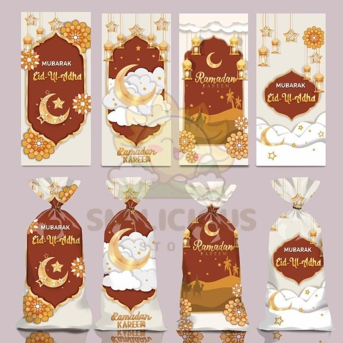 

[STOK TERBARU] Berkualitas Plastik Kado Edisi Ramadhan Lebaran Hari Raya Hadiah Bingkisan Snack Ulang Tahun Karakter Lucu Plastik Snack Ultah Anak Cowok Cewek Ulang Tahun Plastik Biskuit Permen - Eid A, 12,5x27cm Paling Larish