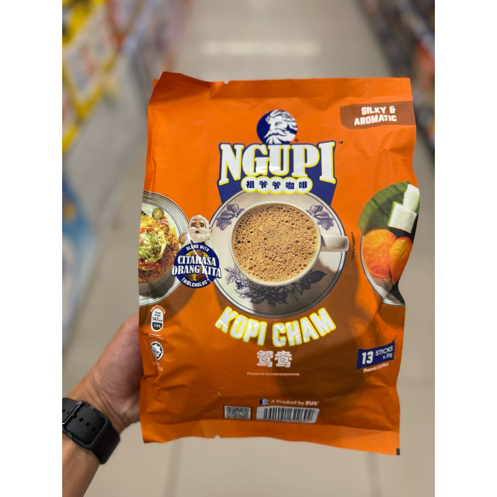 

Zus ngupi coffee kopi cham 13s / kopi putih 13s / kopi O 18s / kopi coklat 13s