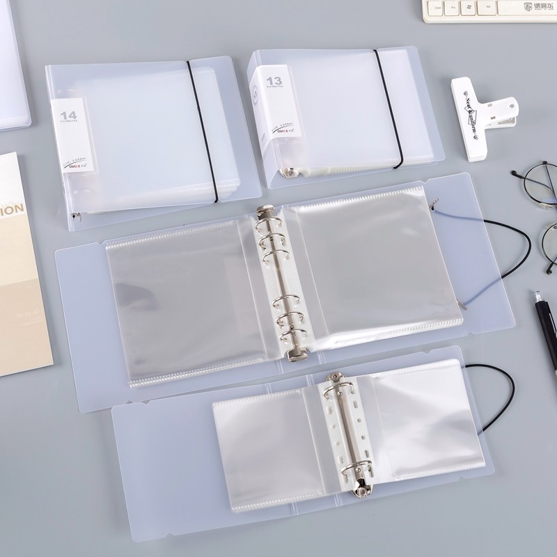 

Plastic Square Binder Booklet HD Transparent Square Binder Sleeves 15×15 PhotoCard Binder 10/12/18cm Square Paper File Folder