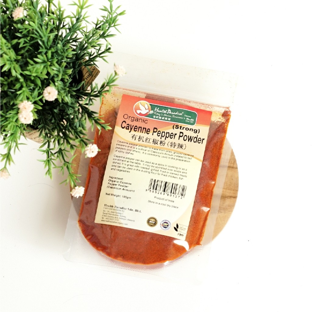 

Health Paradise Organic Cayenne Pepper Powder (Strong) 100g